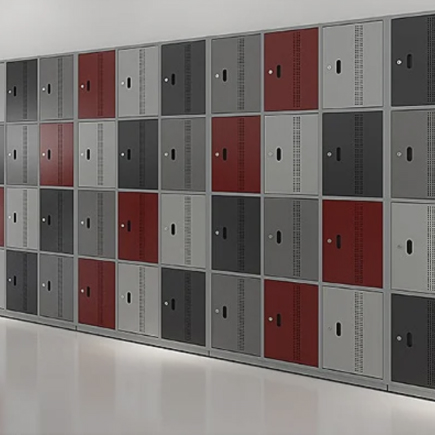 Locker em Madeira c/ Portas Aço LockerMax