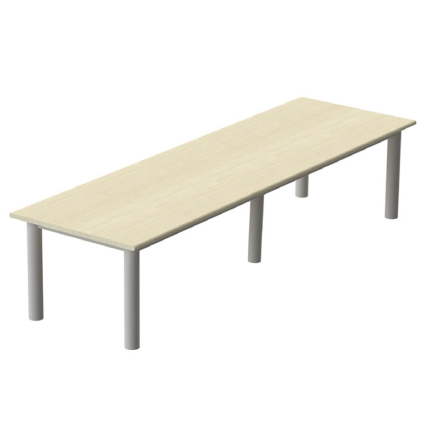 Mesa de refeitório c/ 4 pés e 1 pés central para 4,6,8 pessoas
